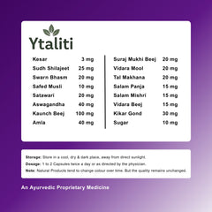 Ytaliti Herbal Male Fertility Booster Capsules (60 Capsules) – Improve Sperm Health Naturally