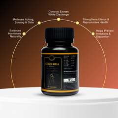 Leuco-Well Ayurvedic Capsules (60 Capsules) – Relief from Excessive Vaginal Discharge & Bleeding