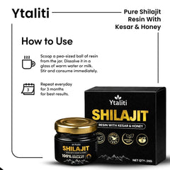 Pure Shilajit Resin With Kesar & Honey (20g)