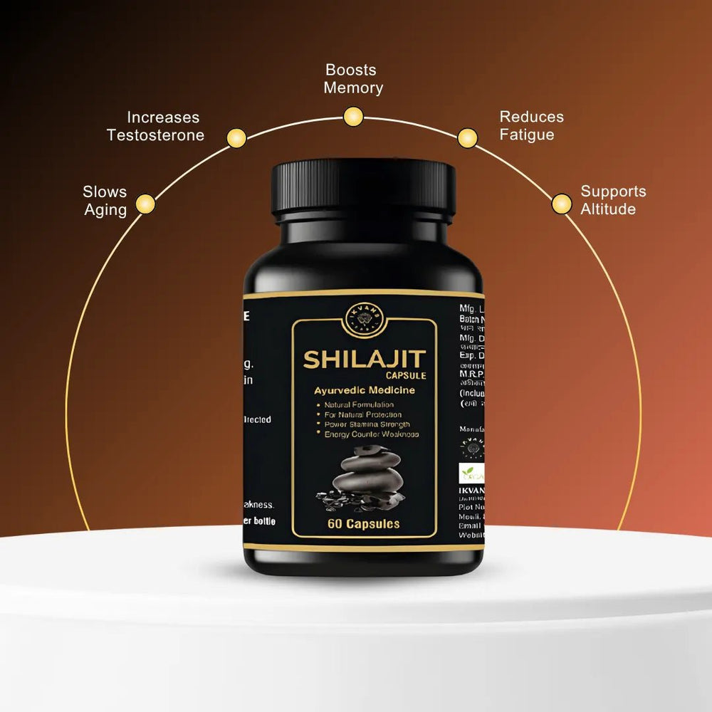 Shilajit Ayurvedic Capsules (60 Capsules) – Ayurvedic Wellness Supplement - Ytaliti Ayurveda