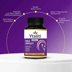 Ytaliti Herbal Male Fertility Booster Capsules (60 Capsules) – Improve Sperm Health Naturally - Ytaliti Ayurveda